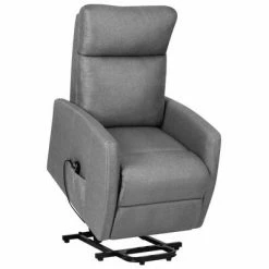 VidaXL Fauteuil inclinable Gris clair Tissu