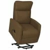 VidaXL Fauteuil inclinable Marron Tissu
