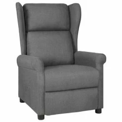 VidaXL Fauteuil inclinable Gris clair Tissu