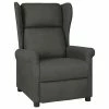 VidaXL Fauteuil inclinable Gris foncé Tissu
