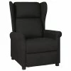 VidaXL Fauteuil inclinable Noir Tissu