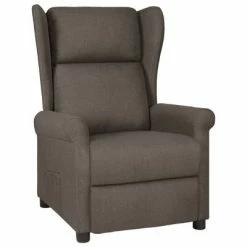 VidaXL Fauteuil inclinable Marron Tissu