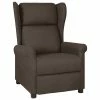 VidaXL Fauteuil inclinable Marron foncé Tissu