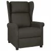 VidaXL Fauteuil inclinable Taupe Tissu