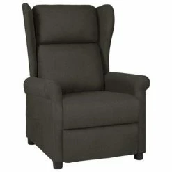 VidaXL Fauteuil inclinable Taupe Tissu