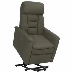 VidaXL Fauteuil inclinable Gris foncé Similicuir daim