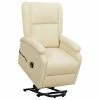 VidaXL Fauteuil inclinable Crème Similicuir -Fauteuils Soldes image 1 329686