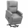 VidaXL Fauteuil inclinable Gris clair Tissu