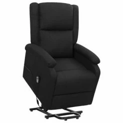 VidaXL Fauteuil inclinable Noir Tissu