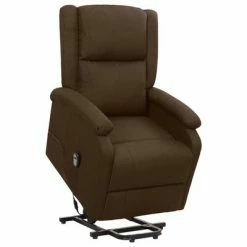 VidaXL Fauteuil inclinable Marron foncé Tissu