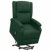 VidaXL Fauteuil inclinable Vert foncé Tissu