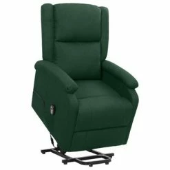 VidaXL Fauteuil inclinable Vert foncé Tissu