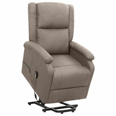 VidaXL Fauteuil inclinable Taupe Tissu 3 VidaXL Fauteuil inclinable Taupe Tissu