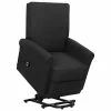 VidaXL Fauteuil inclinable Noir Tissu