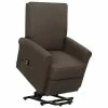 VidaXL Fauteuil inclinable Marron foncé Tissu