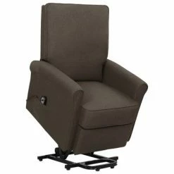 VidaXL Fauteuil inclinable Marron foncé Tissu