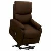 VidaXL Fauteuil inclinable Marron foncé Tissu