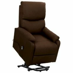 VidaXL Fauteuil inclinable Marron foncé Tissu