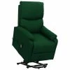 VidaXL Fauteuil inclinable Vert foncé Tissu
