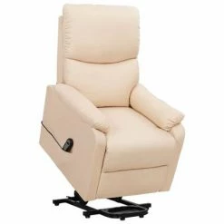 VidaXL Fauteuil inclinable Crème Tissu