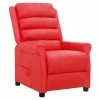 VidaXL Chaise inclinable Rouge Similicuir