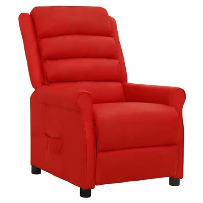 VidaXL Fauteuil inclinable Rouge bordeaux Similicuir 3 VidaXL Fauteuil inclinable Rouge bordeaux Similicuir