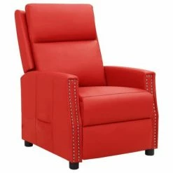 VidaXL Fauteuil inclinable Rouge Similicuir