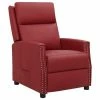 VidaXL Fauteuil inclinable Rouge bordeaux Similicuir