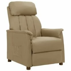 VidaXL Fauteuil inclinable Cappuccino Similicuir