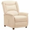 VidaXL Fauteuil inclinable Crème Tissu