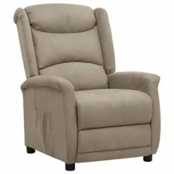 VidaXL Fauteuil inclinable Gris clair Tissu microfibre