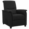 VidaXL Fauteuil inclinable Noir Tissu