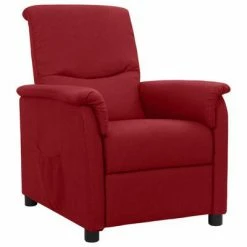 VidaXL Fauteuil inclinable Rouge bordeaux Tissu