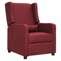 VidaXL Fauteuil inclinable Rouge bordeaux Tissu