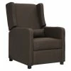 VidaXL Fauteuil inclinable Marron foncé Tissu