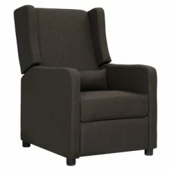 VidaXL Fauteuil inclinable Taupe Tissu