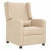 VidaXL Fauteuil inclinable Crème Tissu -Fauteuils Soldes image 1 339009
