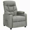 VidaXL Fauteuil inclinable Gris clair Tissu