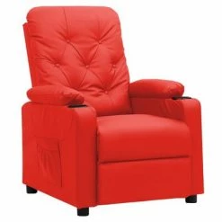VidaXL Chaise inclinable Rouge Similicuir