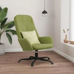 VidaXL Chaise de relaxation Vert clair Velours -Fauteuils Soldes image 1 341208