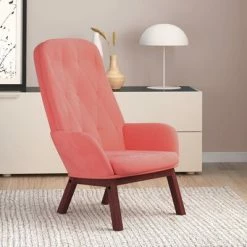 VidaXL Chaise de relaxation Rose Velours 9 VidaXL Chaise de relaxation Rose Velours -Fauteuils Soldes image 1 341222