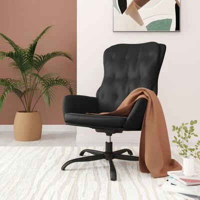 VidaXL Chaise de relaxation Noir Similicuir 4 VidaXL Chaise de relaxation Noir Similicuir – Image 2