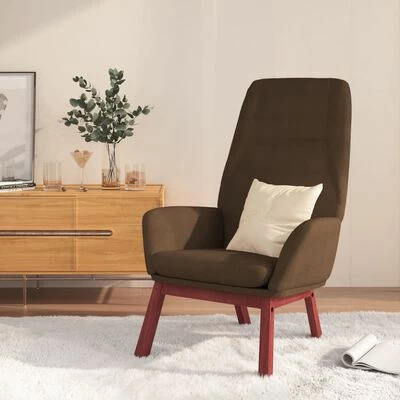 VidaXL Chaise de relaxation Marron Tissu 4 VidaXL Chaise de relaxation Marron Tissu – Image 2