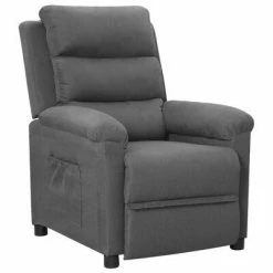 VidaXL Fauteuil inclinable Gris clair Tissu