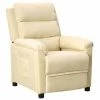 VidaXL Fauteuil inclinable Crème Tissu