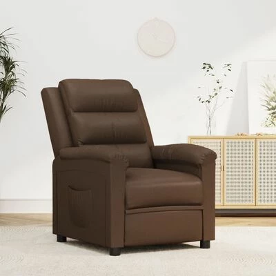 VidaXL Fauteuil inclinable Marron Similicuir 4 VidaXL Fauteuil inclinable Marron Similicuir â Image 2