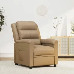 VidaXL Fauteuil inclinable Cappuccino Similicuir -Fauteuils Soldes image 1 342369