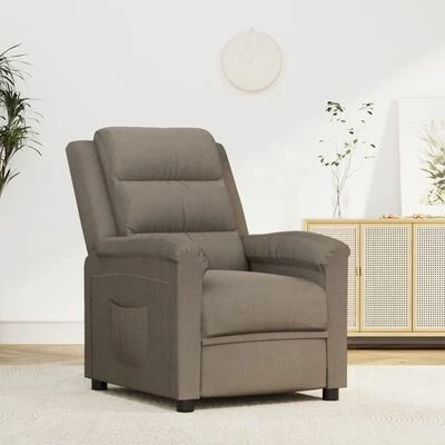 VidaXL Fauteuil inclinable Gris clair Velours 4 VidaXL Fauteuil inclinable Gris clair Velours – Image 2