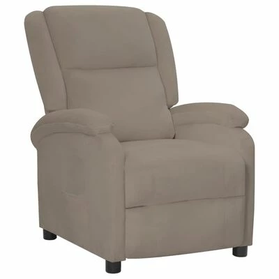 VidaXL Fauteuil inclinable Gris clair Velours 3 VidaXL Fauteuil inclinable Gris clair Velours
