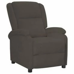 VidaXL Fauteuil inclinable Gris foncé Velours